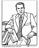 Coloring Pages President Getcolorings Presidents sketch template