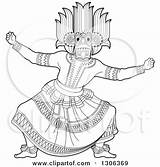 Dancer Sinhala Sri Horned Perera Lal sketch template