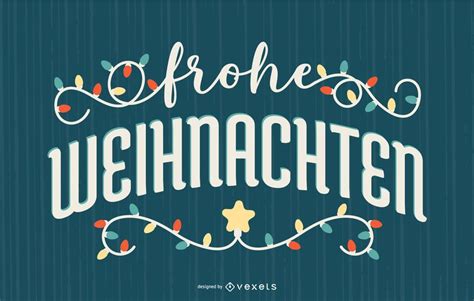 Merry Christmas German Quote Banner Vector Download