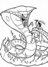 Aladdin Jafar Coloriage Snake Fights Coloriages sketch template