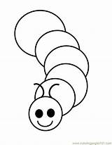 Coloring Pages Worm Kids Insect Color Inchworm Printable Easy Simple Worms Bug Drawing Clipart Apple Colouring Print Preschool Sheets Getdrawings sketch template