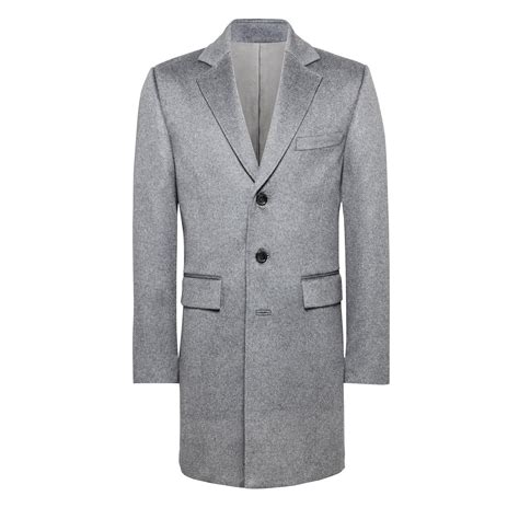 top coat grey melange cashmere jhilburn