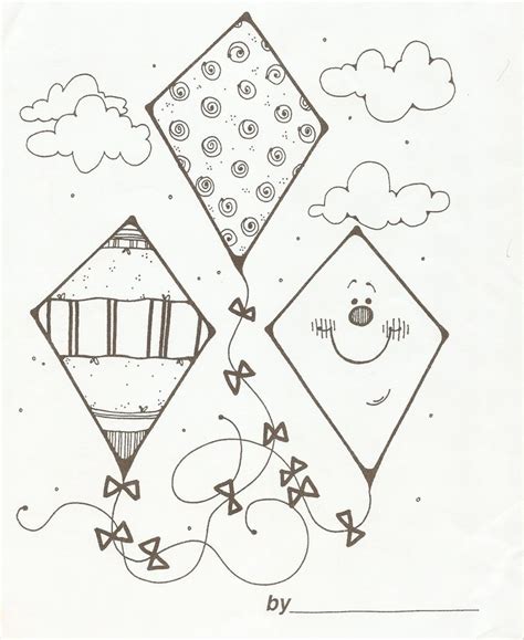 kites craft coloring pages kite