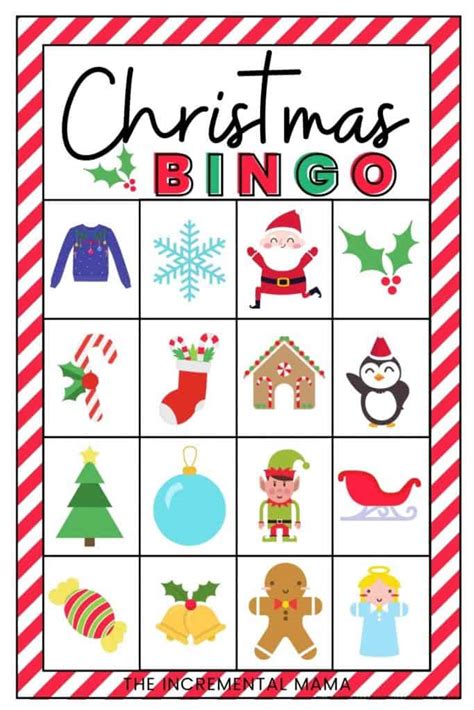 printable christmas bingo  preschoolers