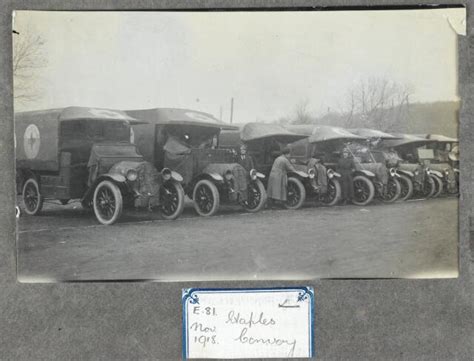 world war  motor ambulances   women drivers  etaples photograph