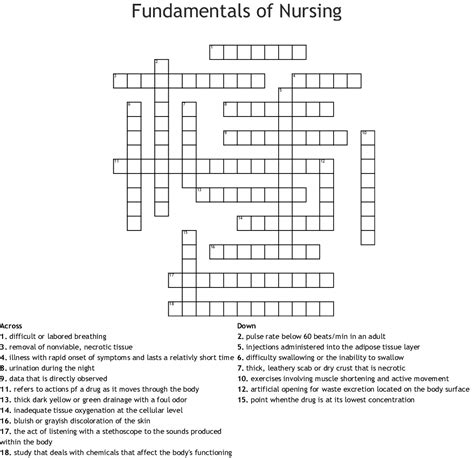 printable crossword puzzles  nurses printable crossword puzzles