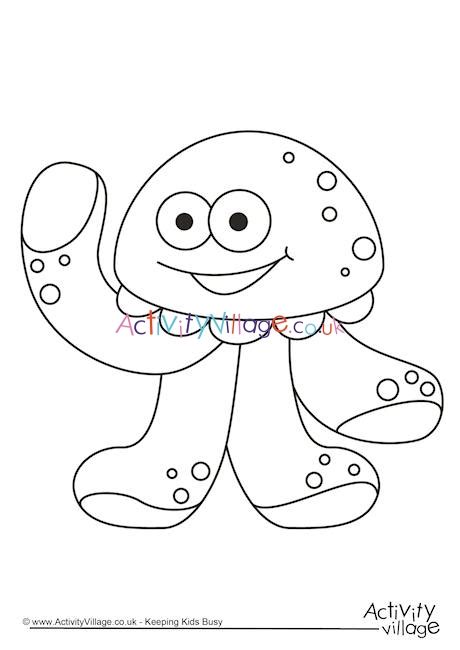 monster colouring page