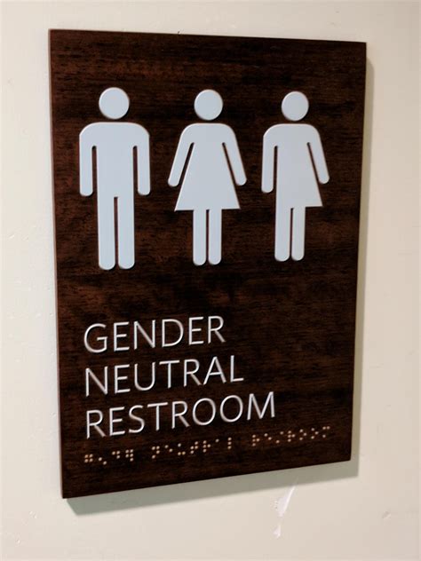 This Gender Neutral Bathroom Sign Gender Neutral Bathroom Signs