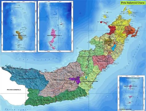 peta sulawesi utara lengkap ukuran besar hd  keterangannya