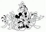 Mickey Mouse Coloring Pages Disney Disneyland Clubhouse Friends Walt Family Kids Toodles Minnie Drawing Donald Sheets Printable Pluto Rides Goofy sketch template