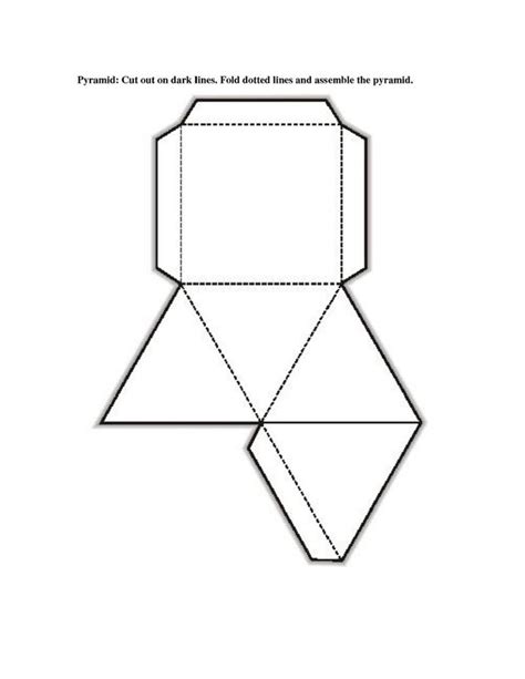 printable  shape nets template geometri bentuk