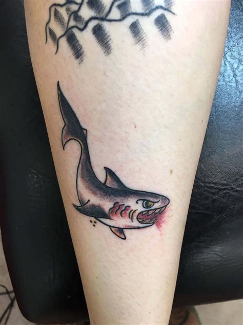 Sailor Jerry Shark Traditional Tattoo Wip Game Shark Tattoos
