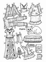 Paper Malene Doll Colour Karen Dolls sketch template