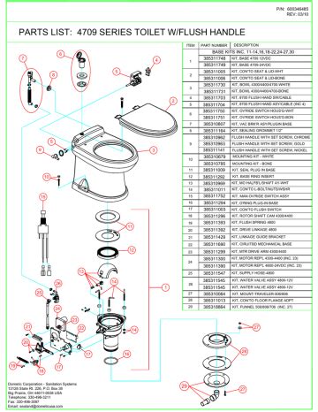 hand flush series vacuflush toilet parts breakdown manualzz