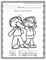 Rules Classroom Coloring Preschool Clipart Printable Pages Printables Manners Class School Color Kindergarten Worksheets Printablee Via Clipground sketch template