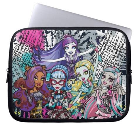 monster high party ghouls laptop computer sleeve computer sleeve monster high party monster high