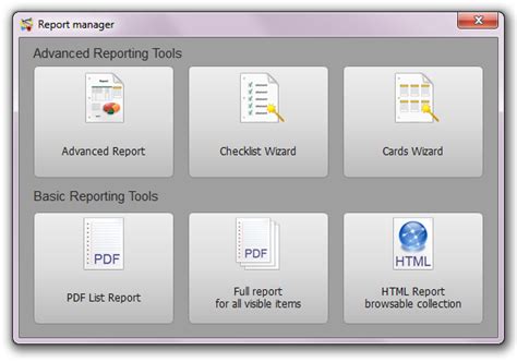 multicollector reporting tools advanced reports
