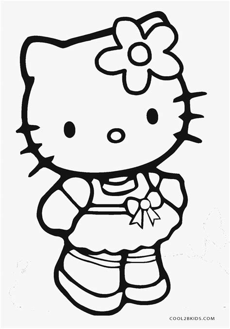 printable  kitty coloring pages  pages coolbkids