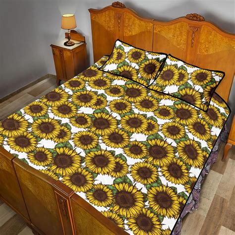 sunflower quilt sunflower quilt sets sunflower quilt bed etsy