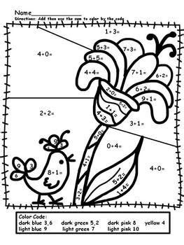 addition coloring pages  grade