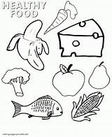 Coloring Healthy Food Pages Printable Foods Picnic Sheets Unhealthy Protein Health Children Preschool Colouring Sheet Print Group Nutrition Template Kids sketch template