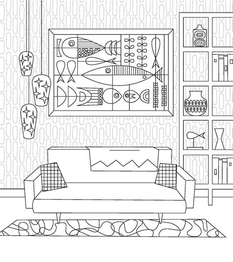 images  interior room art colouring pages  pinterest
