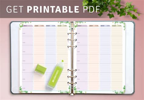 weekly planner printable printableecom teacher daily planner