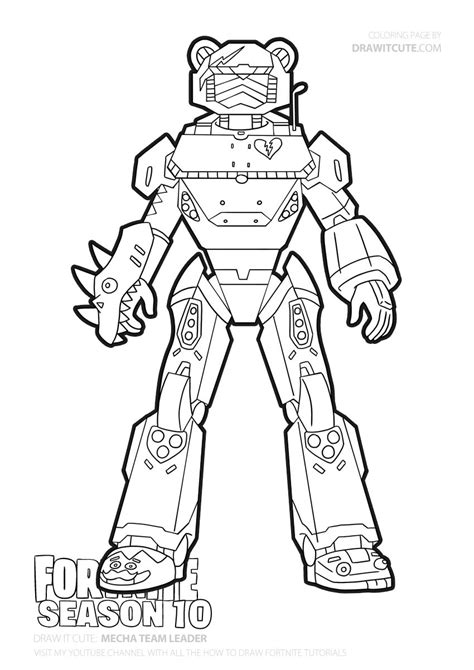 fortnite robot coloring pages