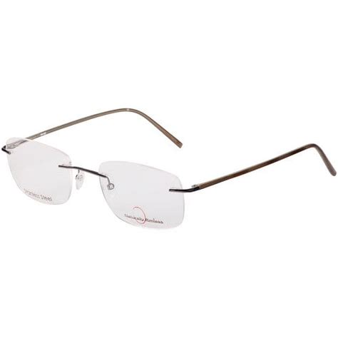 naturally rimless unisex stainless steel eyeglass frames gunmetal