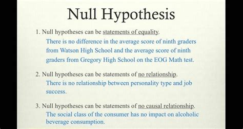 null hypothesis null hypothesis hypothesis research methods