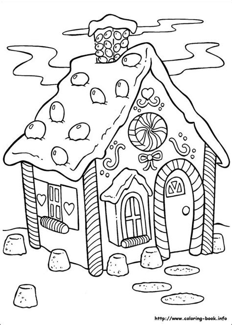 gingerbread house coloring picture christmas coloring pages pinterest