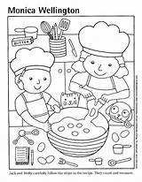 Cooking Coloring Kids Book Para Pages Google Search Colorear Bord Kiezen Kleurplaten Activities Niños Monica Dibujos Guardado Pintar Desde sketch template