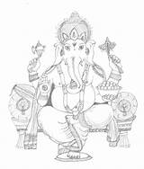 Ganesh Ganesha Murugan Vinayaka sketch template