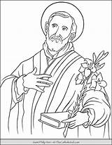 Neri Philip Thecatholickid Catholic Feast sketch template