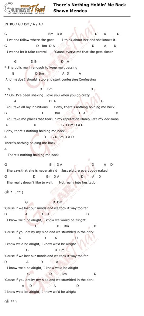 Theres Nothing Holding Me Back Chords Sheet And Chords Collection