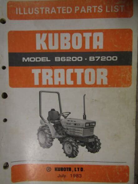 kubota model   tractor illustrated parts list  equipment manuals