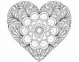 Coloring Pages Maori Valentines Adults Mandala Getdrawings Romantic Color Printable Getcolorings Colorings sketch template