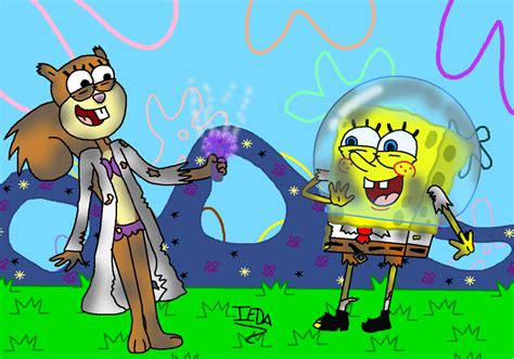 Spongebob And Sandy Spongebob Squarepants Fan Art