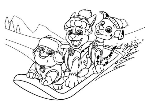 printable paw patrol christmas coloring pages coloring pages
