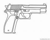 Gun Coloring Pages Coloring4free Pistol Ak Related Posts sketch template