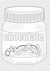 Nutella Chocolate Coloring Sandwich Jelly Peanut Butter Spread Book Transparent Clipart Background Hiclipart sketch template