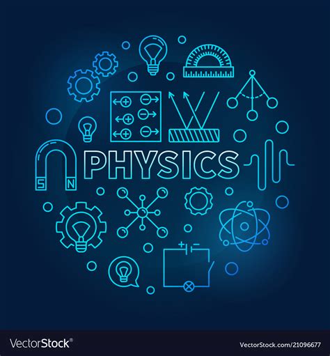 physics  blue science  education vector image