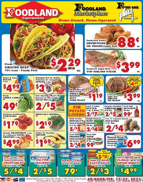 foodland grocery weekly ad sales flyers specials mallscenters