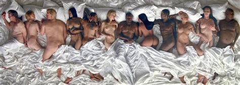 kanye west famous nude celebrities music video