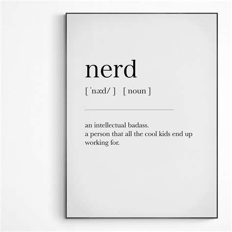 nerd definition print funny gift quotes funny quote prints