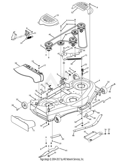 mtd aptp lt   parts diagram  mowing deck