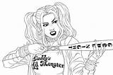 Harley Quinn Suicide Squad Pages Chibi Coloring Joker Printable Kids Hammer Devil sketch template