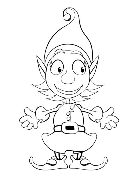 girl elf  printable coloring pages