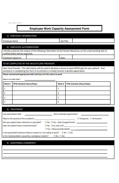 free 31 job assessment forms in pdf ms word