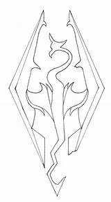 Skyrim Logo Drawing Drawings Getdrawings Deviantart Groups sketch template